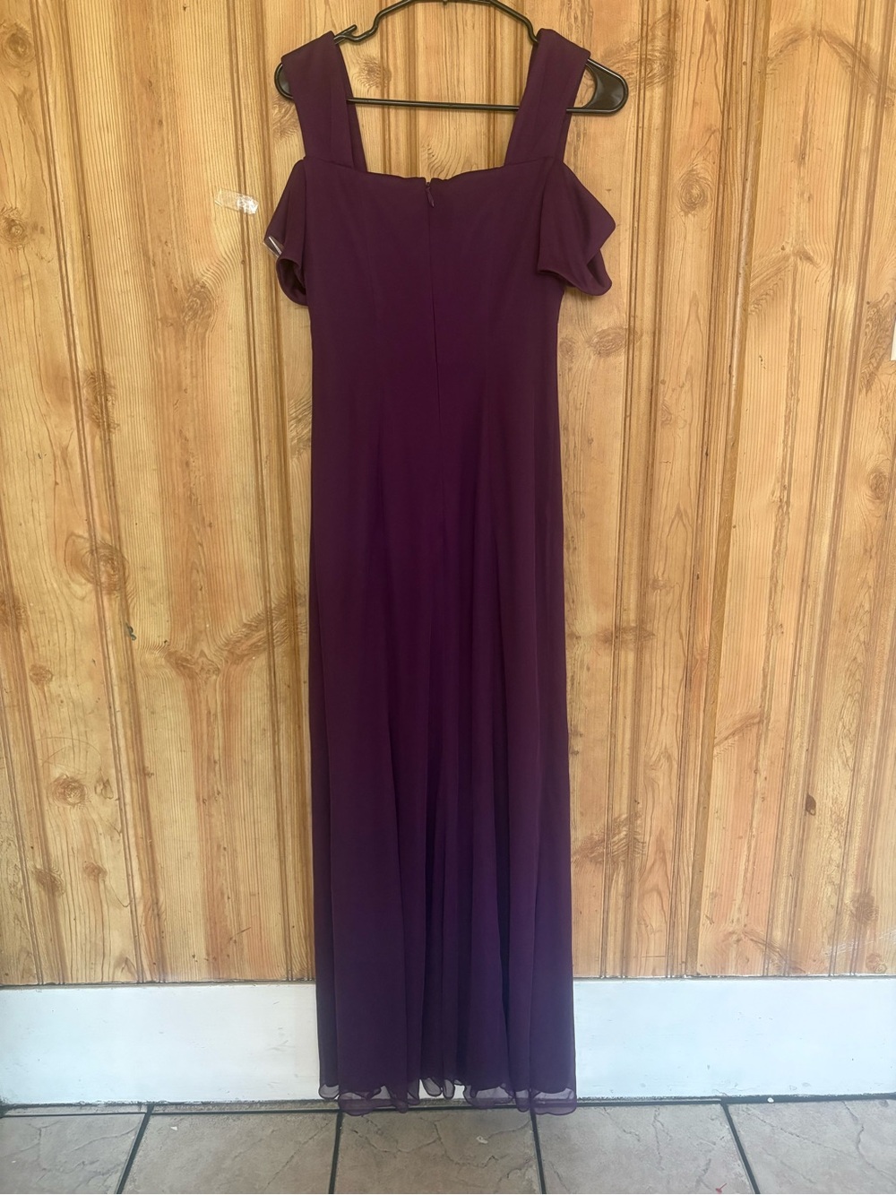 Azazie Elegant Purple Off Shoulder Evening Gown Maxi Formal Dress Wedding Guest” - Picture 7 of 14